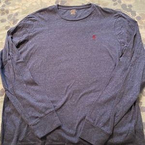 Heathered navy long sleeve shirt